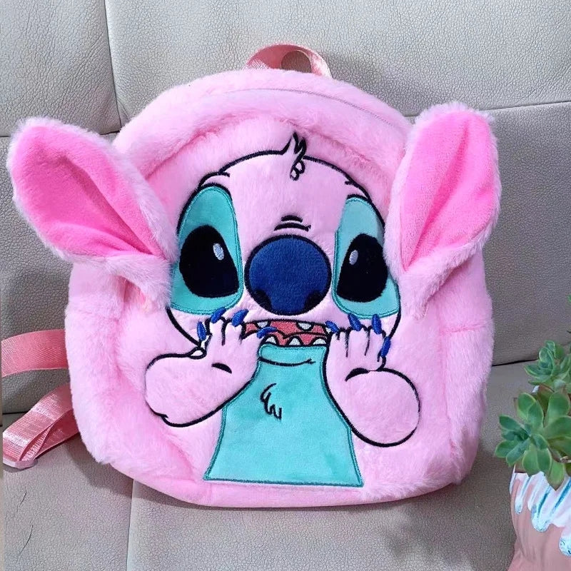Disney Stitch Plush Backpack Large-Capacity Cartoon Bag for Kids Japanese Style Kindergarten & Student Gift