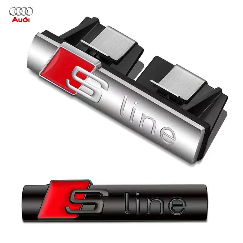 Front Hood Grille Emblem Badge for Audi S-Line A1 A3 A4 A5 A6 A8 S1-S6 Models