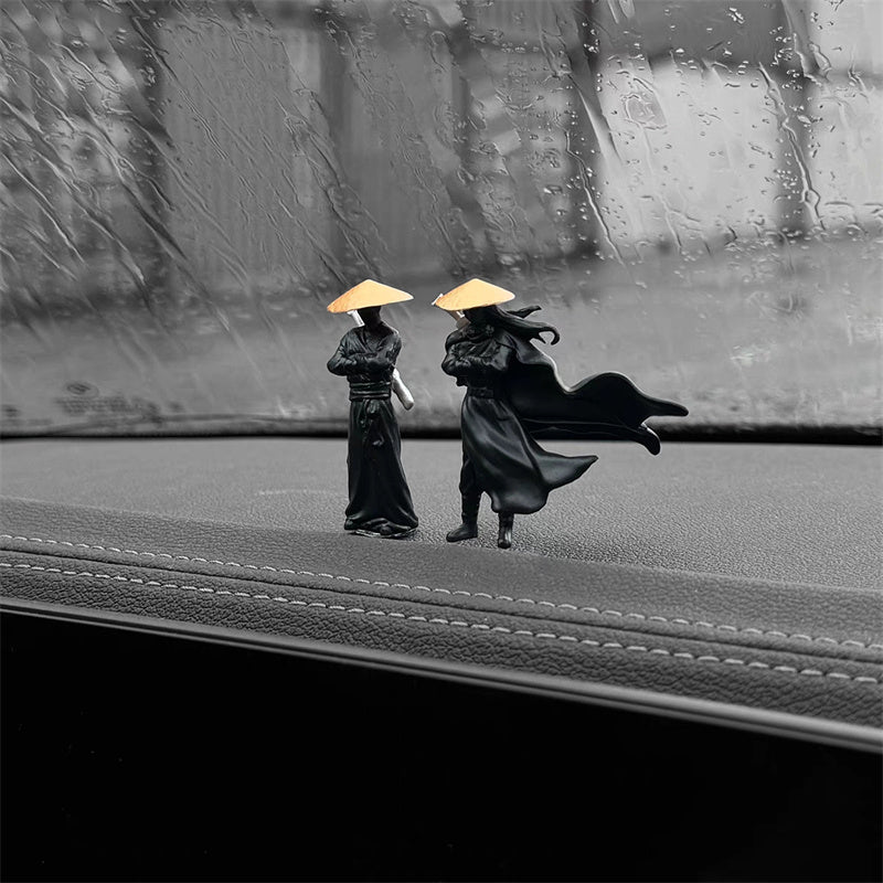 50mm Resin Miniature Ninja & Samurai Warrior Figures Ancient Japanese/Chinese Model for Car Decor & Collectible Gifts