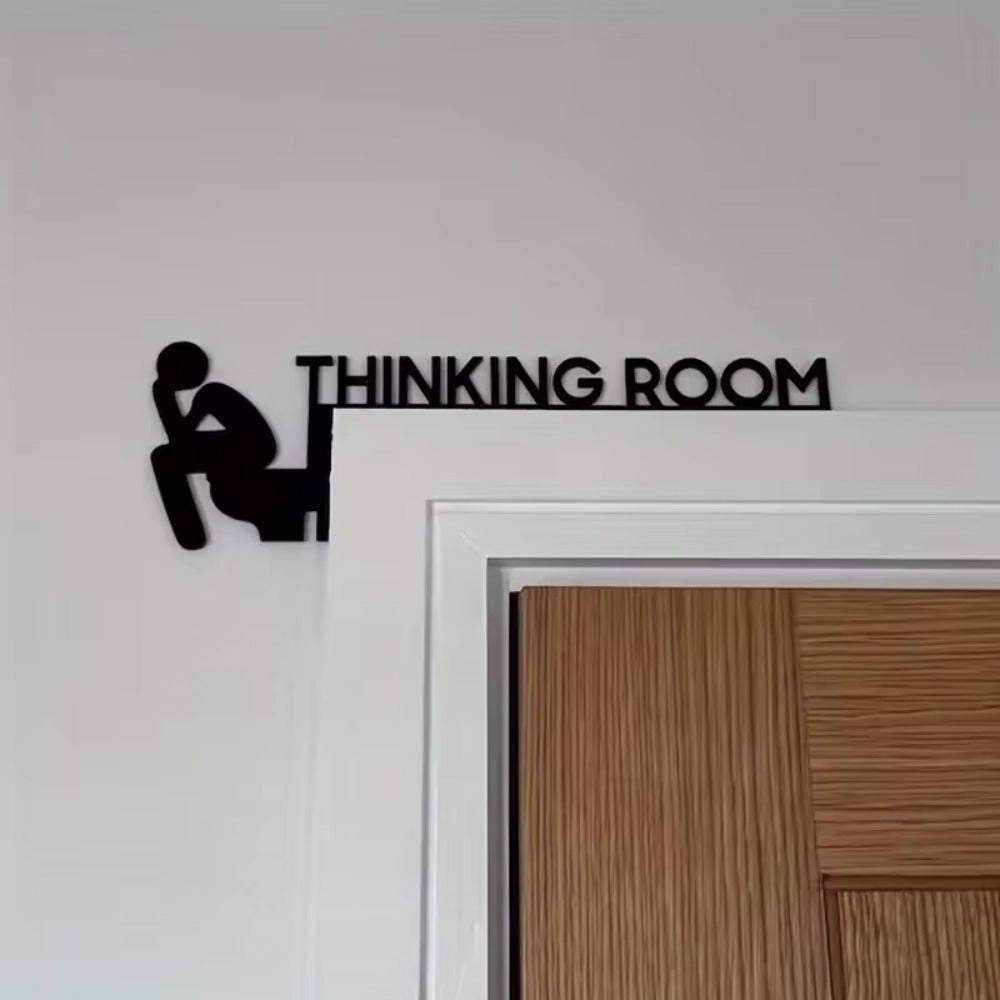 Modern Metal Toilet Door Sign Stylish Restroom Wall Art & Decorative Door Pendant