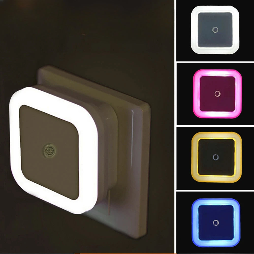 1/2PCS Plug-in LED Motion Sensor Night Light – Wireless EU Smart Lamp for Bedroom, Bedside, Cabinet & Children’s Room