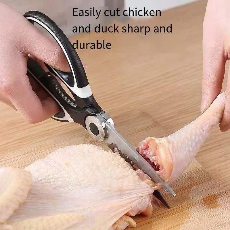Stainless Steel Kitchen Scissors Heavy-Duty Multipurpose Shears for Cutting Fish, Vegetables & Poultry Bones