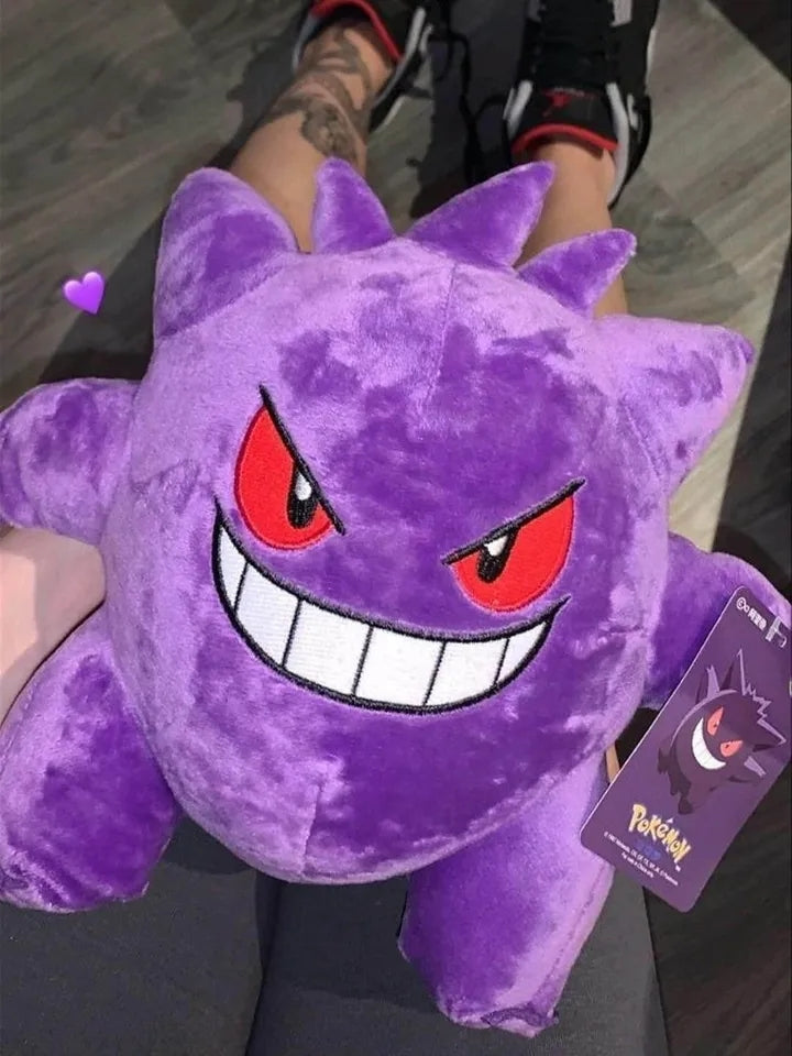 Gengar Plush Toy Kawaii Pokemon Stuffed Doll for Anime Fans & Xmas Gifts