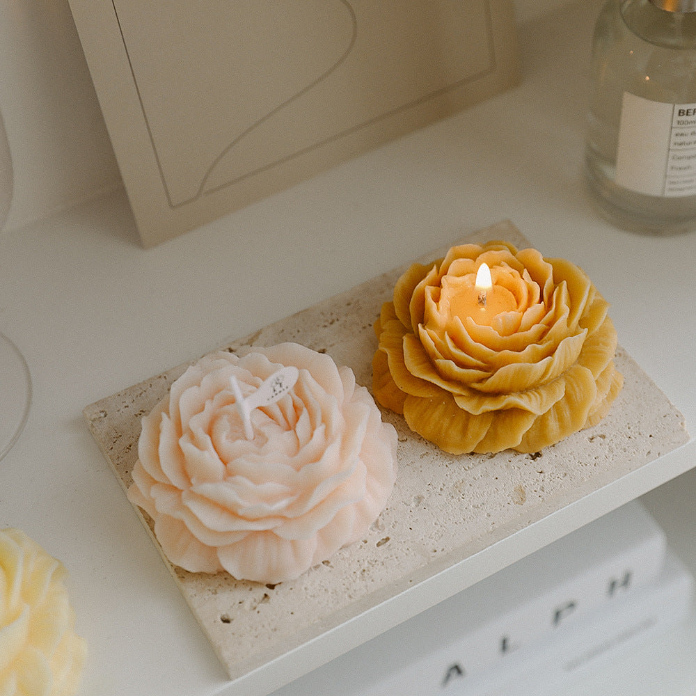Peony Flower Scented Candle Elegant Floral Gift for Mother’s Day, Birthdays & Home Decor