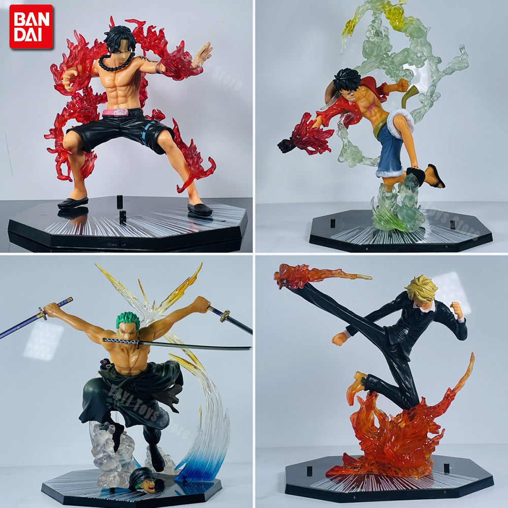 One Piece Anime Battle Figures Luffy, Ace, Zoro, Sanji, Sabo & More PVC Action Model Collectible Toys