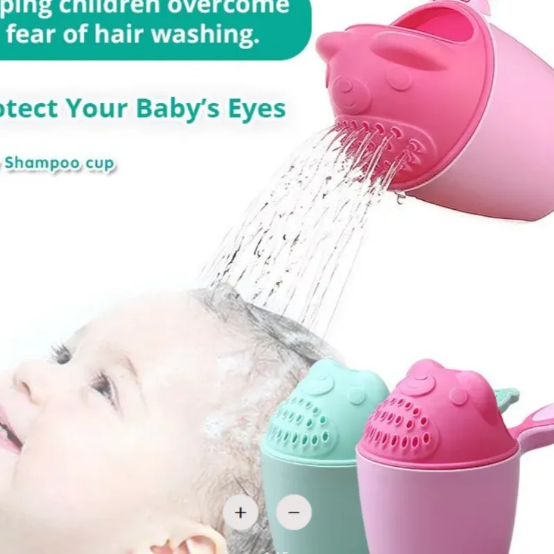 Baby Hair Washing Cup Soft Rinse Shower Cup for Toddlers & Infants No Tear Bath Time Helper