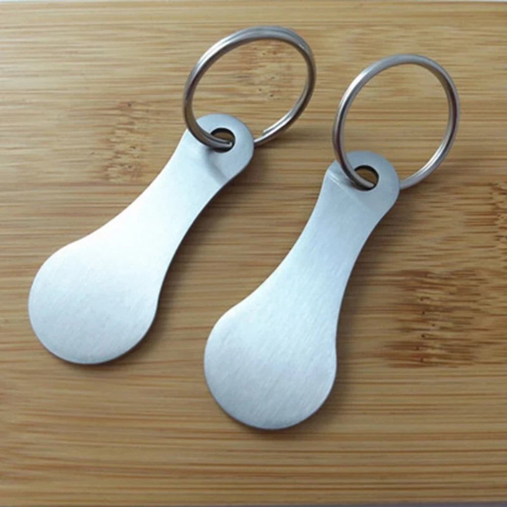 1/2Pcs Metal Shopping Cart Tokens Trolley Coin Keychain with Key Ring for Home & Outdoor Use