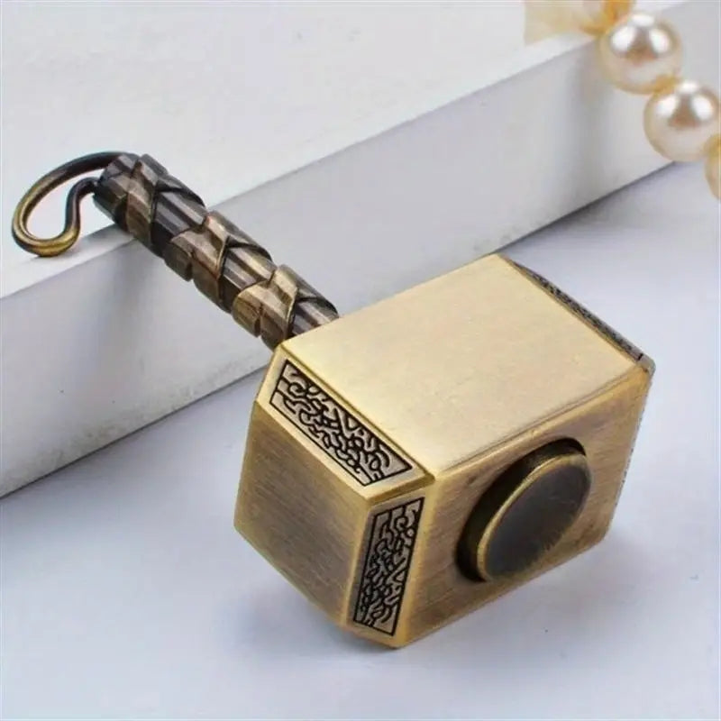 Wiitin Thor’s Battle Hammer Metal Fidget Spinner Mighty Mjolnir Keychain Stress Relief Toy for Kids & Adults