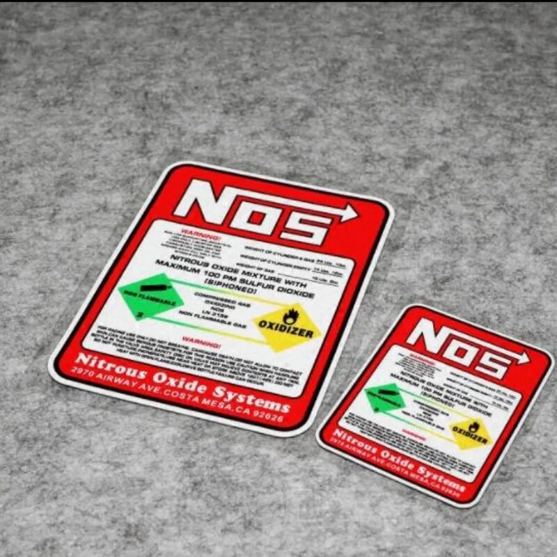 Creative NOS Nitrous Oxide Car Racing Sticker – Tuning Vinyl Decal for Drag & Motocross Styling