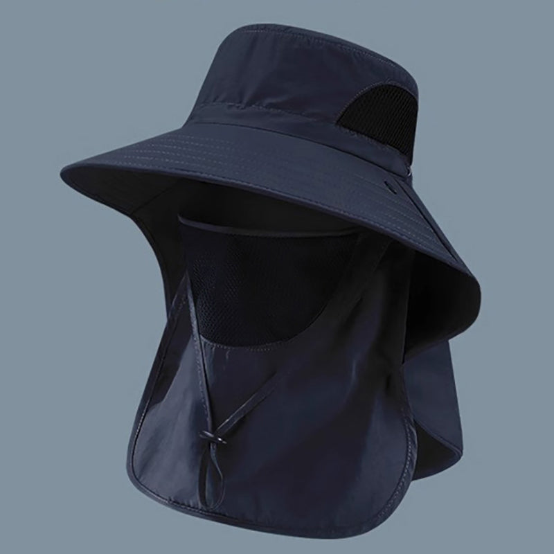 Summer UV Protection Sun Hat Outdoor Hunting, Fishing, Hiking, Camping Cap with Neck Flap for Men & Women
