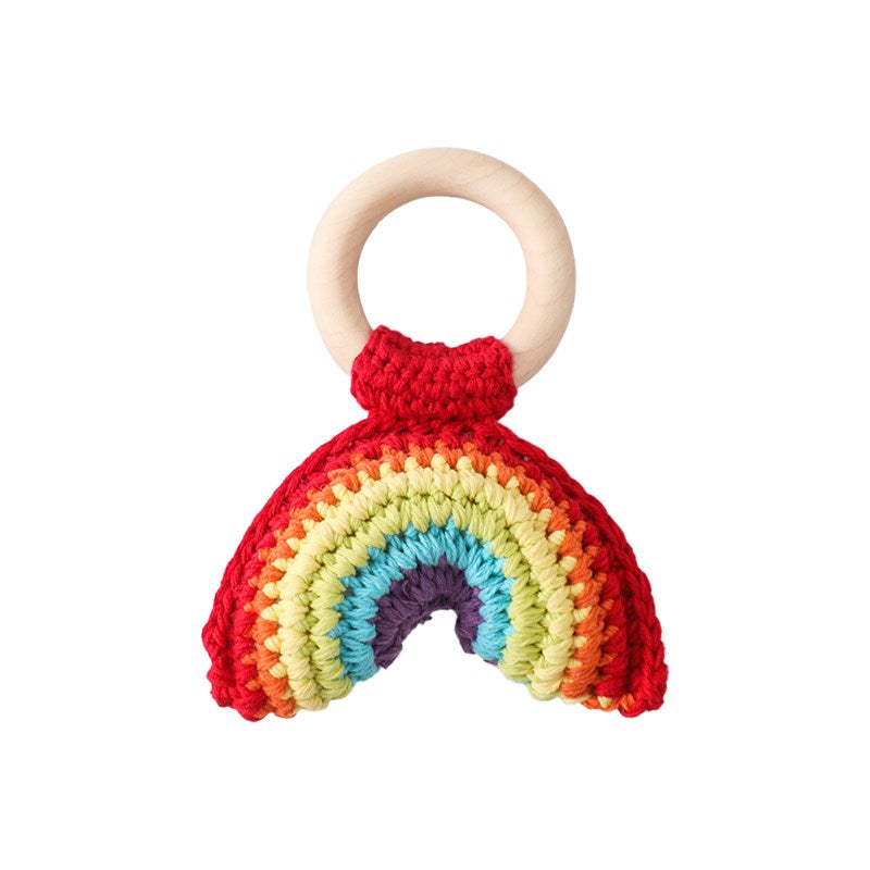 Lemon Crochet Rattle Teether Toy – Soft Bite-Strength Exercise & Musical Baby Toy