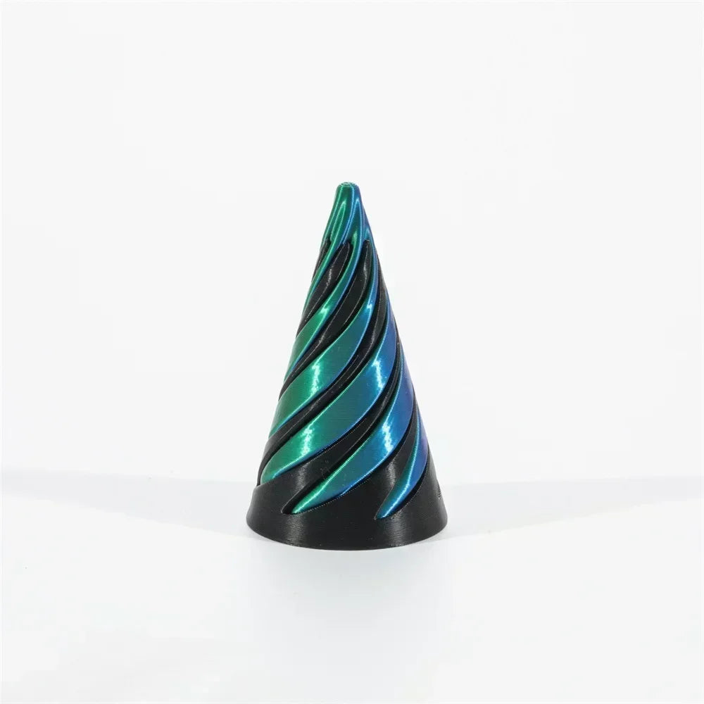 Rotating Helix Screw Sculpture 3D Printed Stress Relief Toy & Home Decor