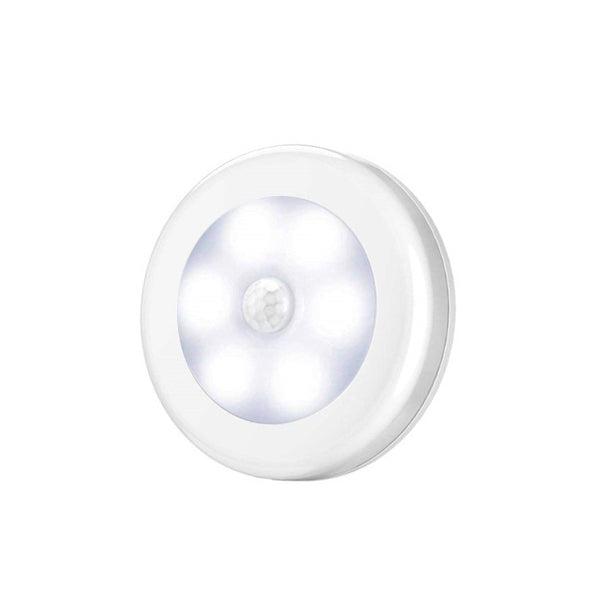 Wireless Round Motion Sensor LED Night Light – Battery Powered Lamp for Bedroom, Closet, Cabinet & Home Lighting