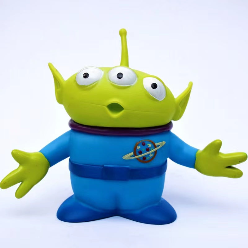 15cm Disney Toy Story Woody Buzz Lightyear & Green Aliens Figures – Collectible Anime Decoration & Kids Gift