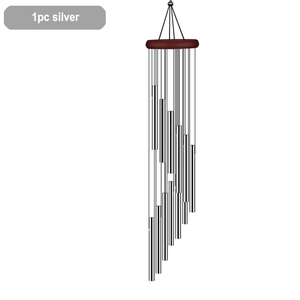 12-Tube Aluminum Wind Chimes Outdoor Garden & Balcony Hanging Decoration