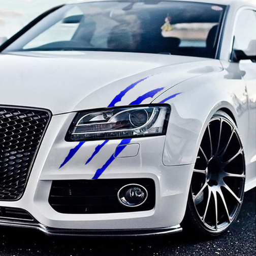 Reflective Monster Claw Decal 3D Scratch Effect Waterproof Vinyl Sticker for Car Headlights & Body (40x12cm)