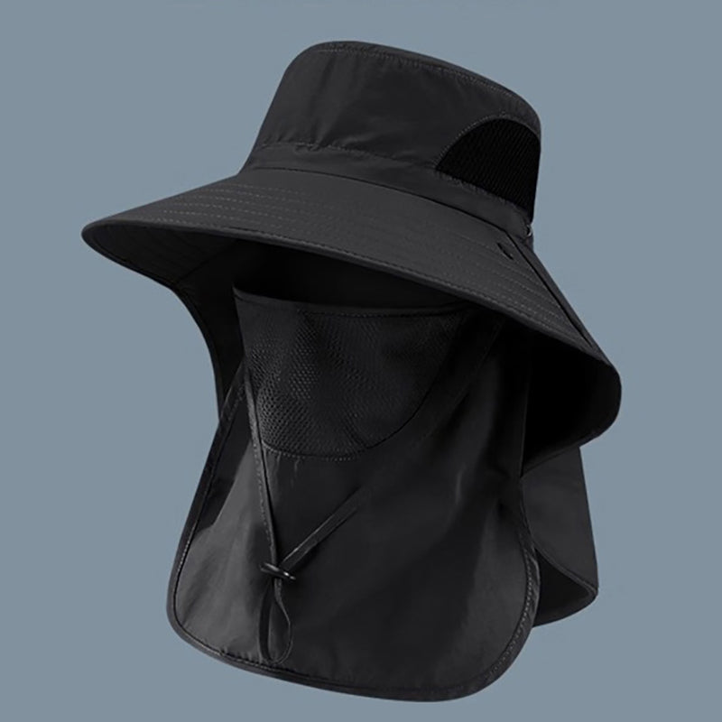 Summer UV Protection Sun Hat Outdoor Hunting, Fishing, Hiking, Camping Cap with Neck Flap for Men & Women