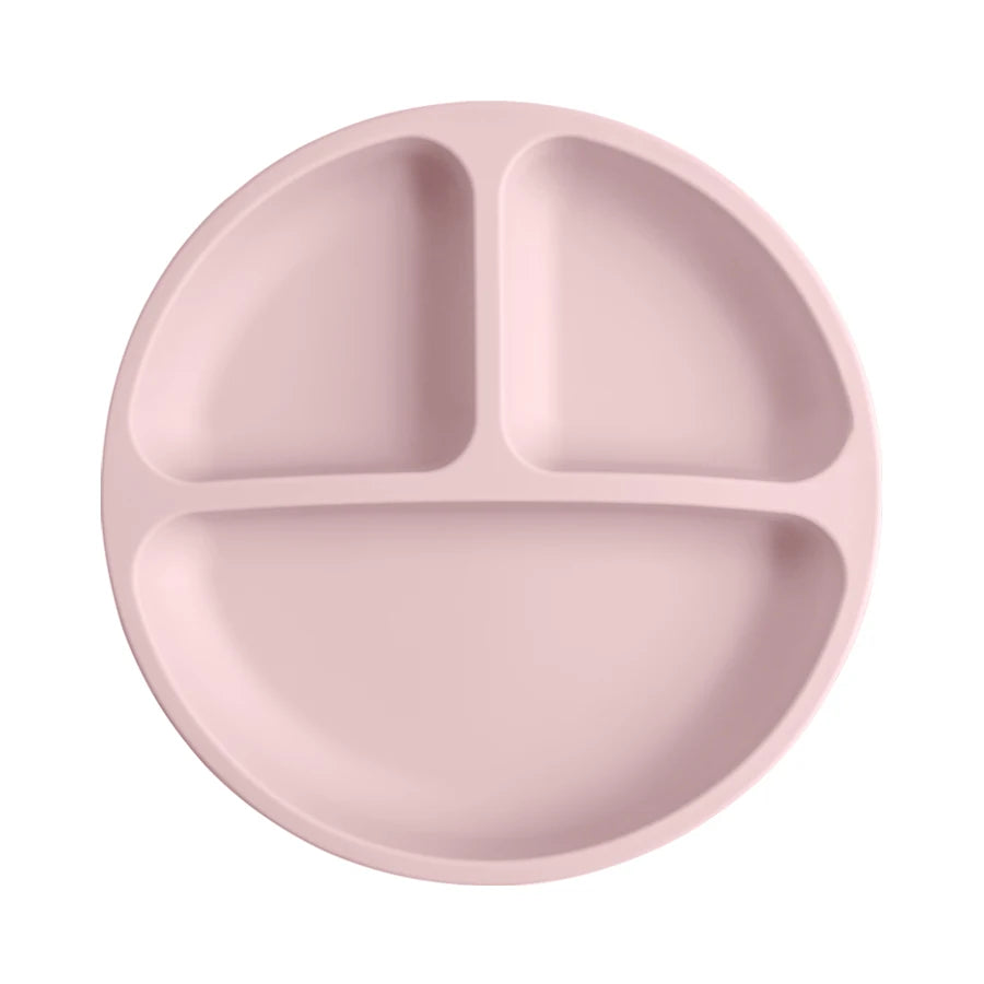 Baby Silicone Suction Dining Plate BPA-Free Toddler Training & Feeding Bowl