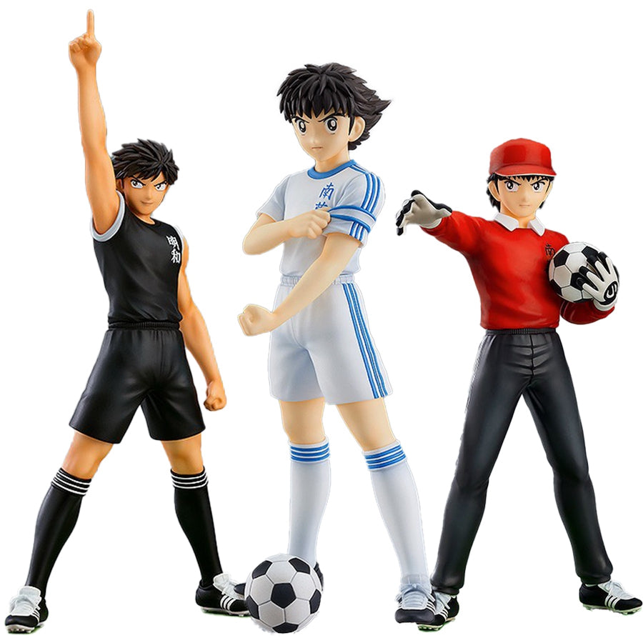 18cm Captain Tsubasa Anime Action Figure Ozora Tsubasa, Hyuuga Kojirou & Wakabayashi Genzou Collectible Model Toy