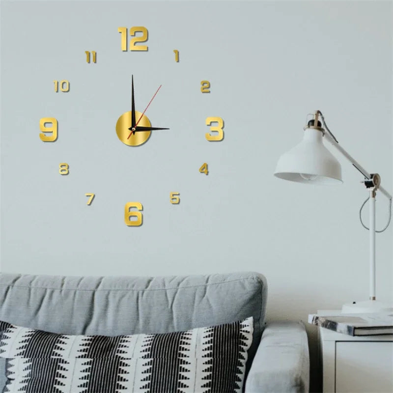 Silent Luminous Stereoscopic Wall Clock DIY Digital Design for Home & Office