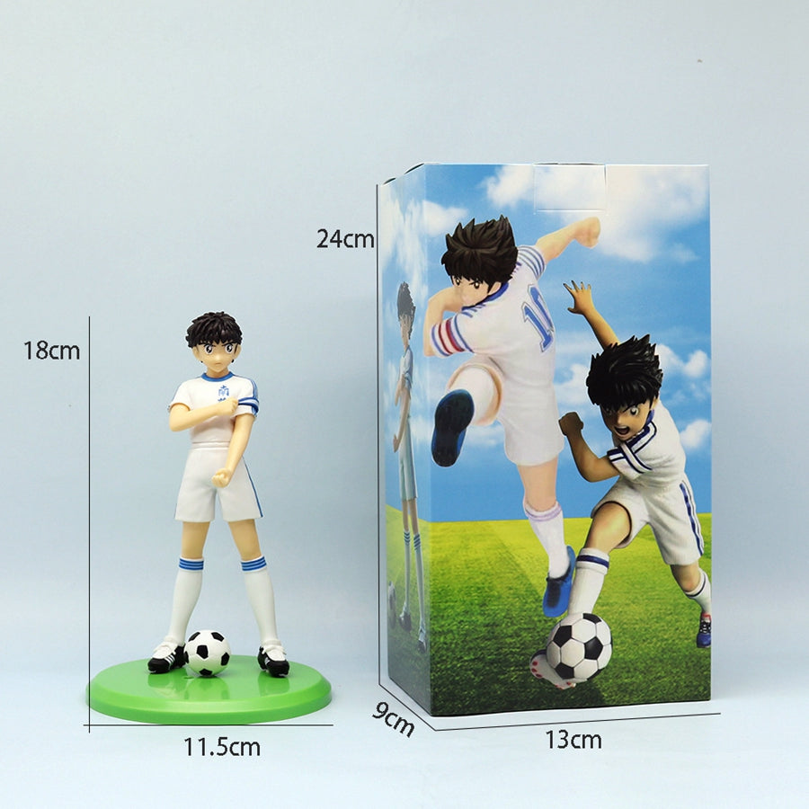 18cm Captain Tsubasa Anime Action Figure Ozora Tsubasa, Hyuuga Kojirou & Wakabayashi Genzou Collectible Model Toy