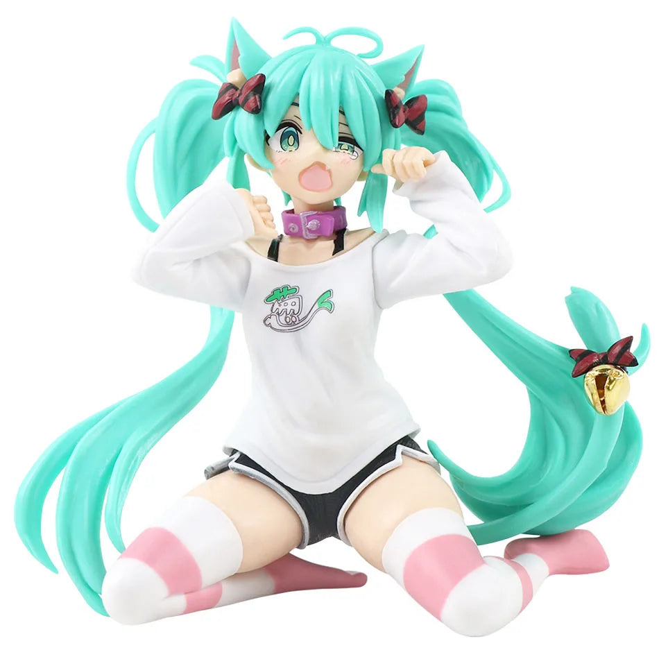 12cm Cute Hatsune Miku Desktop Figure Kawaii Style PVC Anime Model Doll Gift