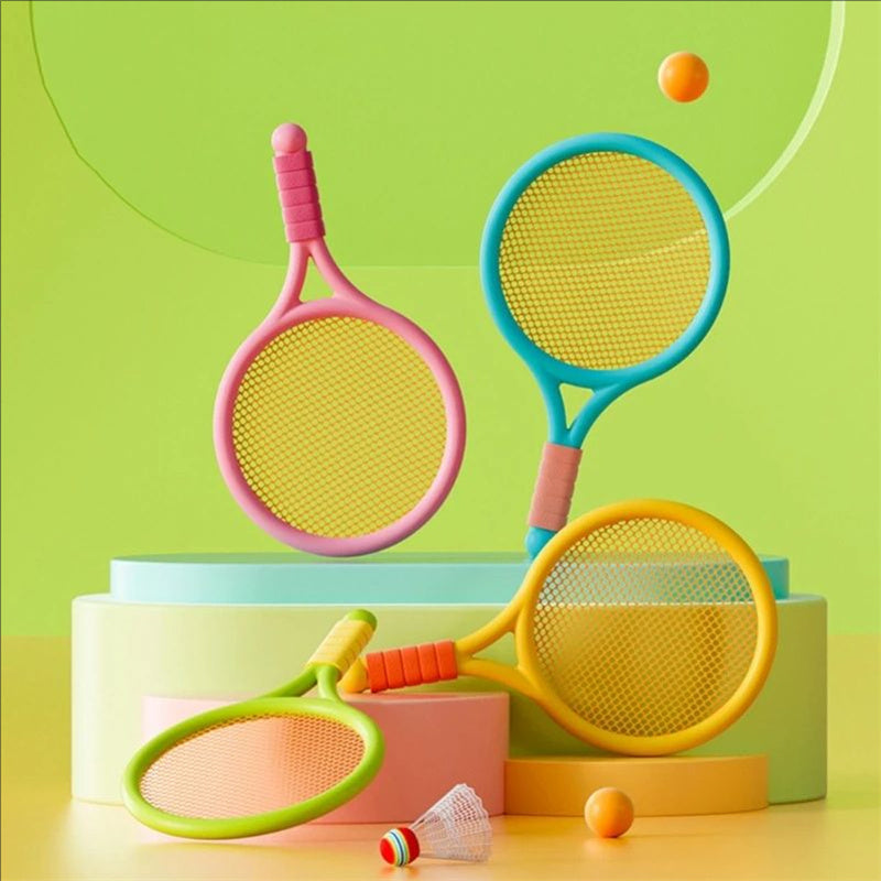 Kids' Badminton & Tennis Racket Set Outdoor Family Fun for Beginners Parent-Child Beach & Playground Activity