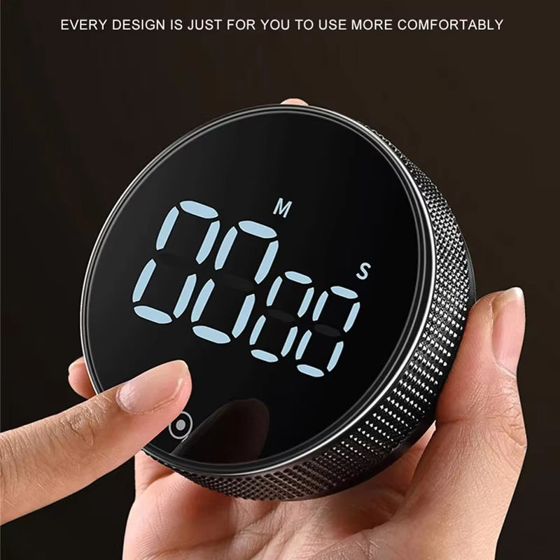 Magnetic Digital Kitchen Timer Manual Countdown Alarm with Loud Ring for Cooking, Study, Shower & Workouts