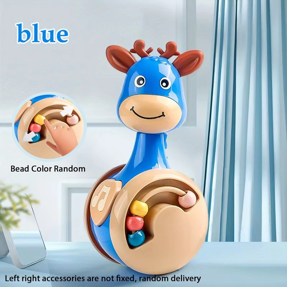 Creative Fawn Sliding Tumbler Toy Musical Cartoon Rattle for Early Education