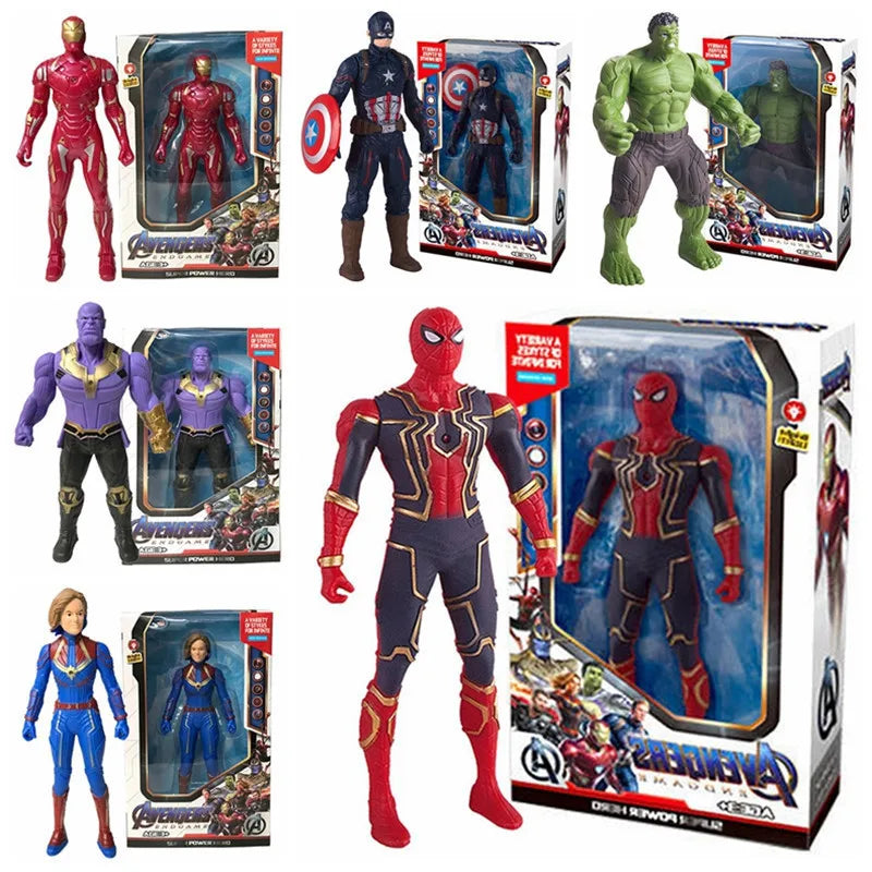 Marvel Heroes Action Figures 17cm Luminous Captain & Iron Man Toys