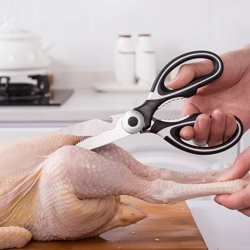 Stainless Steel Kitchen Scissors Heavy-Duty Multipurpose Shears for Cutting Fish, Vegetables & Poultry Bones