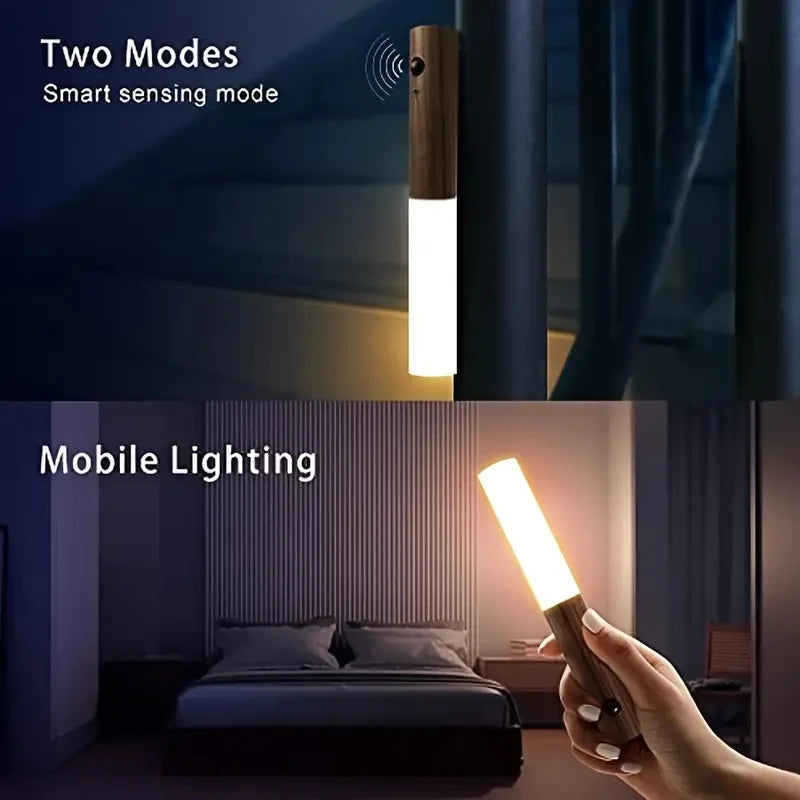LED Motion Detection Night Light Rechargeable Sensor Light for Toilet, Corridor & Cabinets