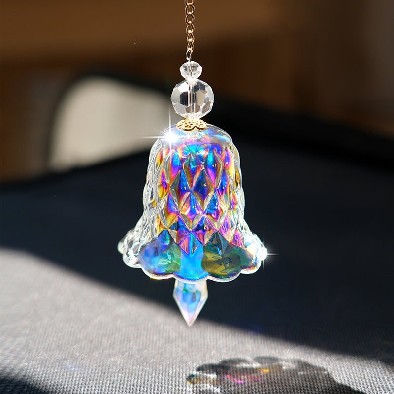 Rainbow Crystal Wind Chime Glass Sun Catcher Pendant for Window, Garden & Home Decoration