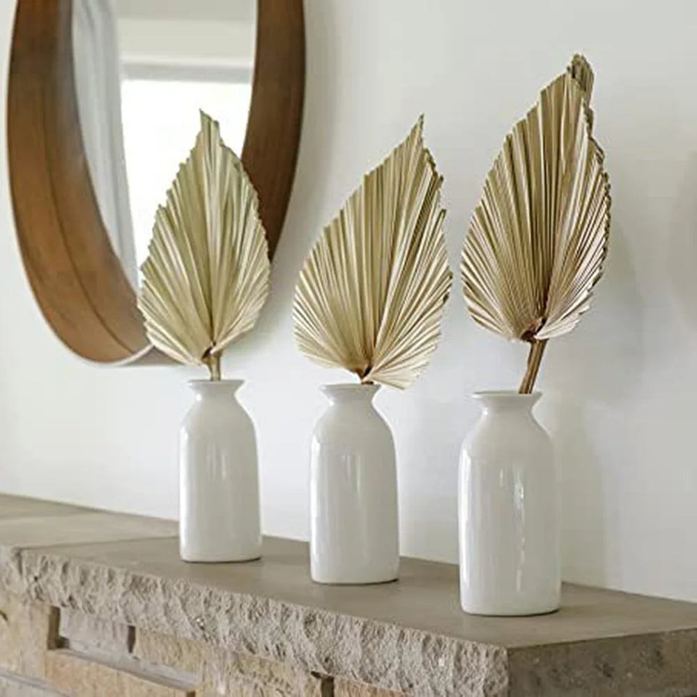 2PCS Mini Dried Palm Leaves & Pampas Grass DIY Wedding & Home Decor Branches