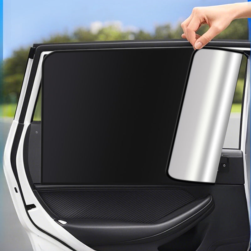 1 Pair Double Sided Magnetic Car Sunshade Strong Magnetic Suction Opaque Curtains for Summer Sun Protection