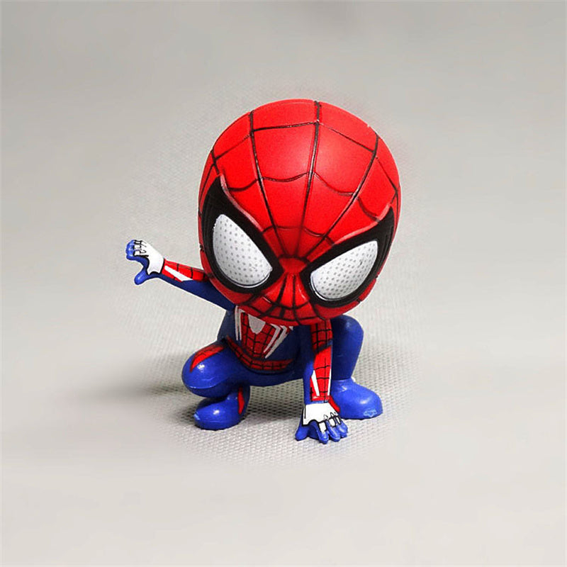 Spider Man Cute Action Figure Marvel Avengers Decorative Toy Model