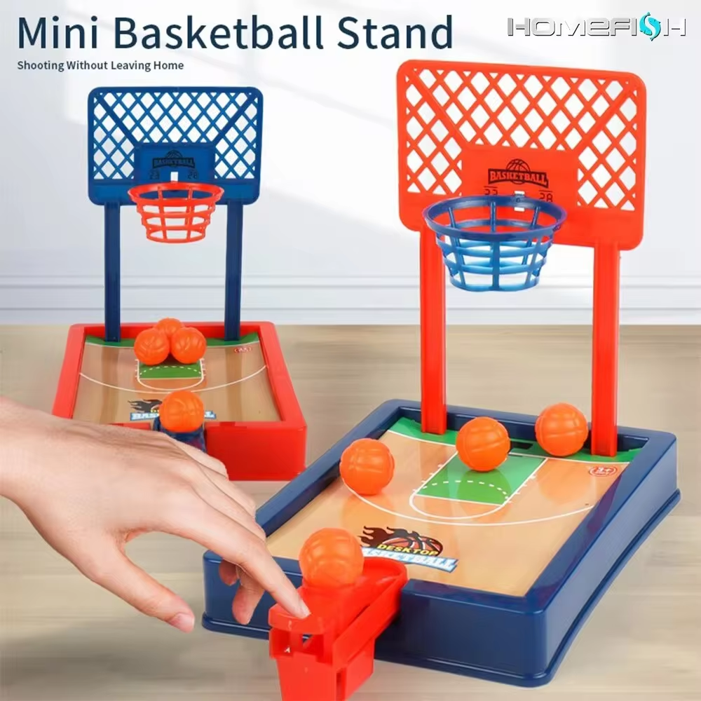 Mini Desktop Basketball Game Portable Office & Travel Toy Fun Indoor/Outdoor Gift Set