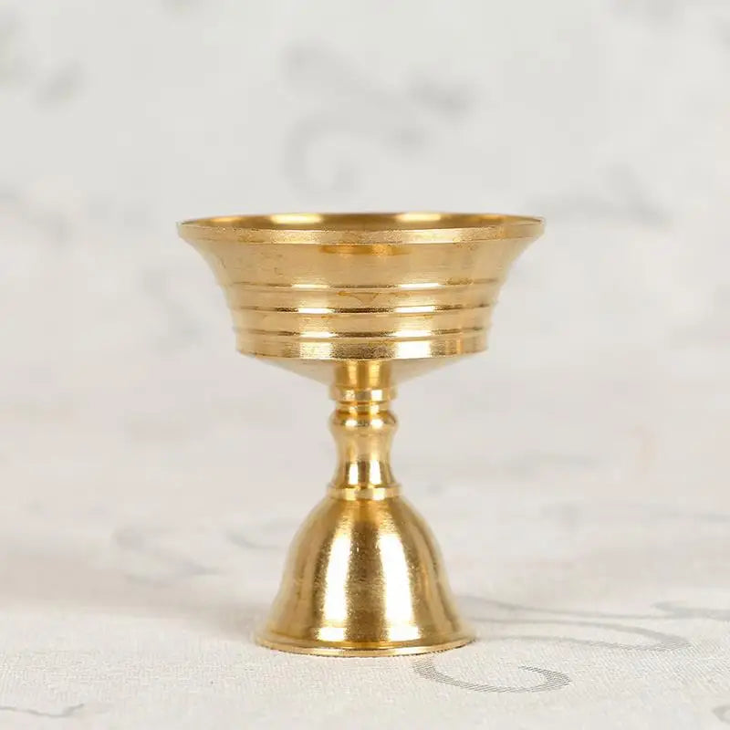 1PC Copper Candle Holder Butter Lamp Candlestick for Home Decor