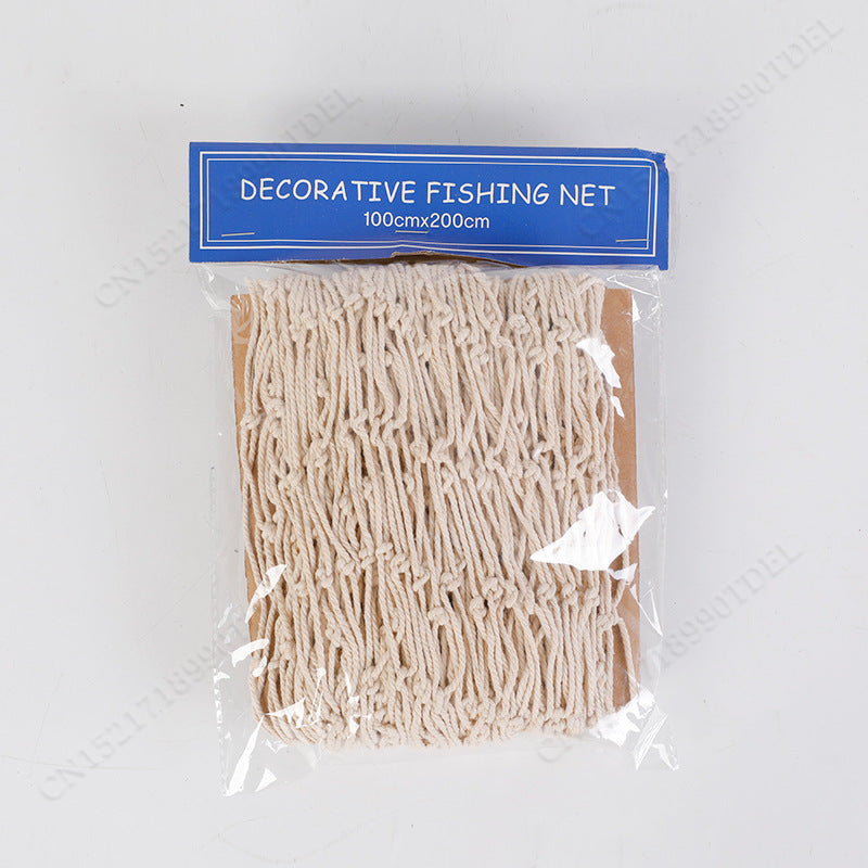 Large Blue Nautical Fishing Net Wall Decor 100x200cm Ocean Theme Party & Room Decoration