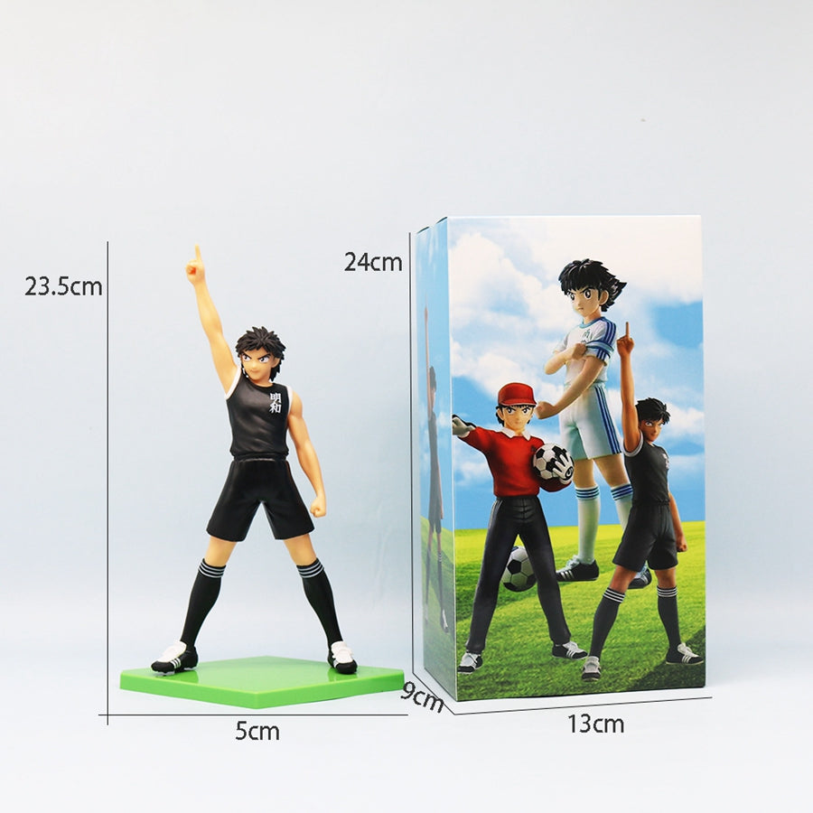 18cm Captain Tsubasa Anime Action Figure Ozora Tsubasa, Hyuuga Kojirou & Wakabayashi Genzou Collectible Model Toy