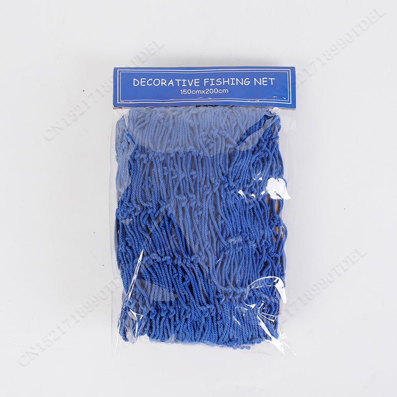 Large Blue Nautical Fishing Net Wall Decor 100x200cm Ocean Theme Party & Room Decoration