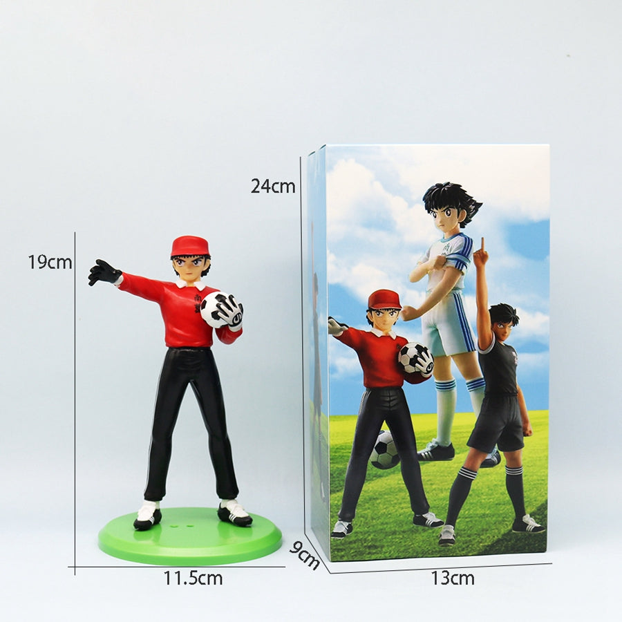 18cm Captain Tsubasa Anime Action Figure Ozora Tsubasa, Hyuuga Kojirou & Wakabayashi Genzou Collectible Model Toy