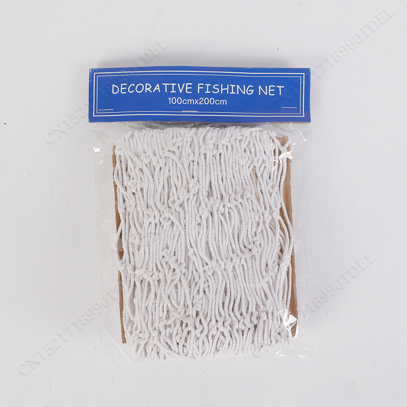 Large Blue Nautical Fishing Net Wall Decor 100x200cm Ocean Theme Party & Room Decoration