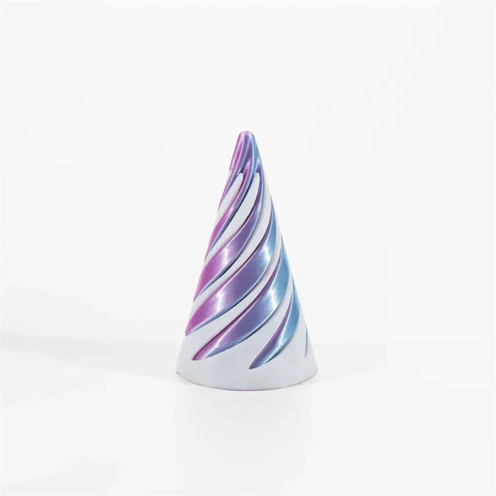 Rotating Helix Screw Sculpture 3D Printed Stress Relief Toy & Home Decor