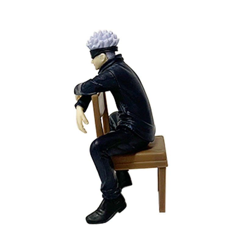 11cm & 14cm Sitting Satoru Gojo Figure with Chair Jujutsu Kaisen Anime Collectible Toy