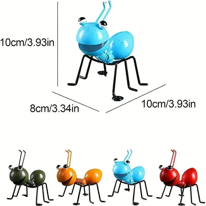 3D Metal Ant Garden Decoration Set Outdoor Courtyard & Fence Art Sculptures
