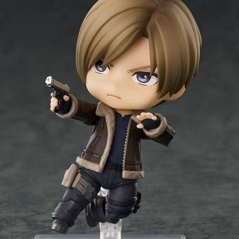 Resident Evil 4 Remake Leon S. Kennedy Q Version Action Figure 10cm PVC Collectible Doll Toy Gift