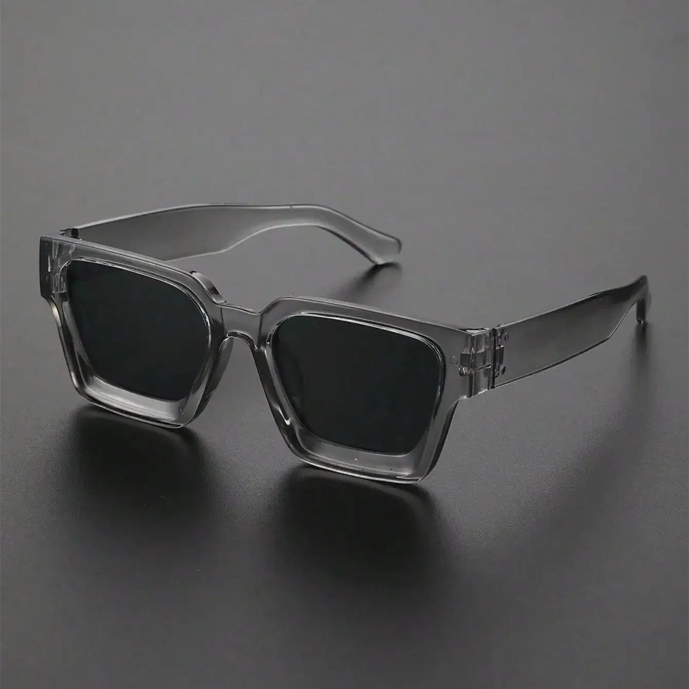 Unisex Plastic Square Frame Sunglasses – Stylish Street Photography & Beach Driving Accessories
