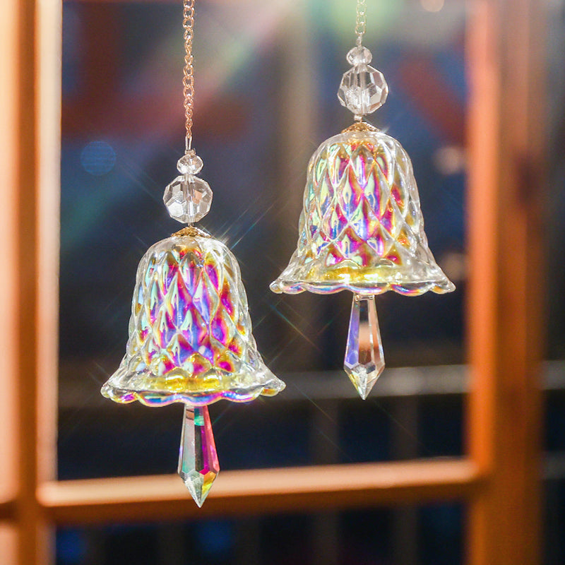 Rainbow Crystal Wind Chime Glass Sun Catcher Pendant for Window, Garden & Home Decoration