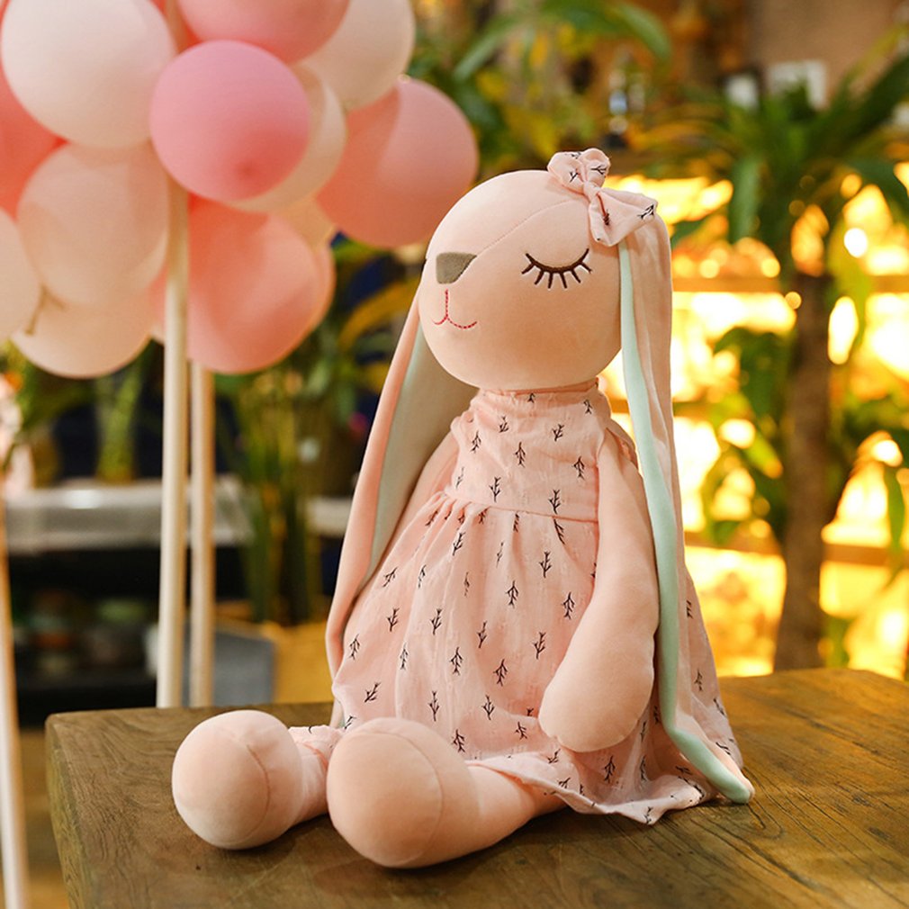35cm Cute Bunny Plush Soothing Sleeping Rabbit Doll for Kids